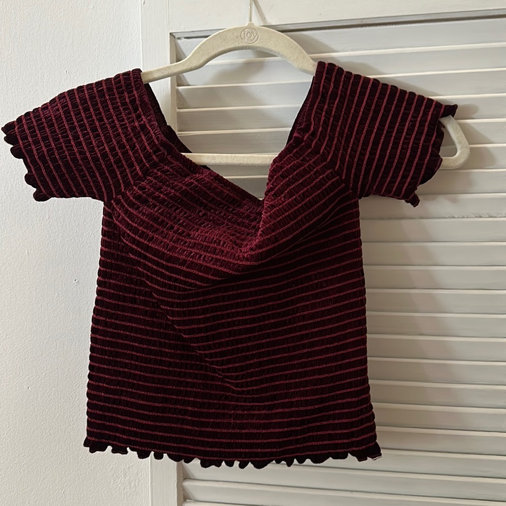 Vintage burgundy velvet top